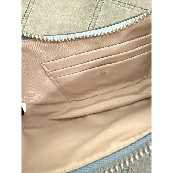 Kate Spade Smile Bag Light Blue Leather Crossbody & Chain Strap Shoulder Purse - Picture 4 of 13